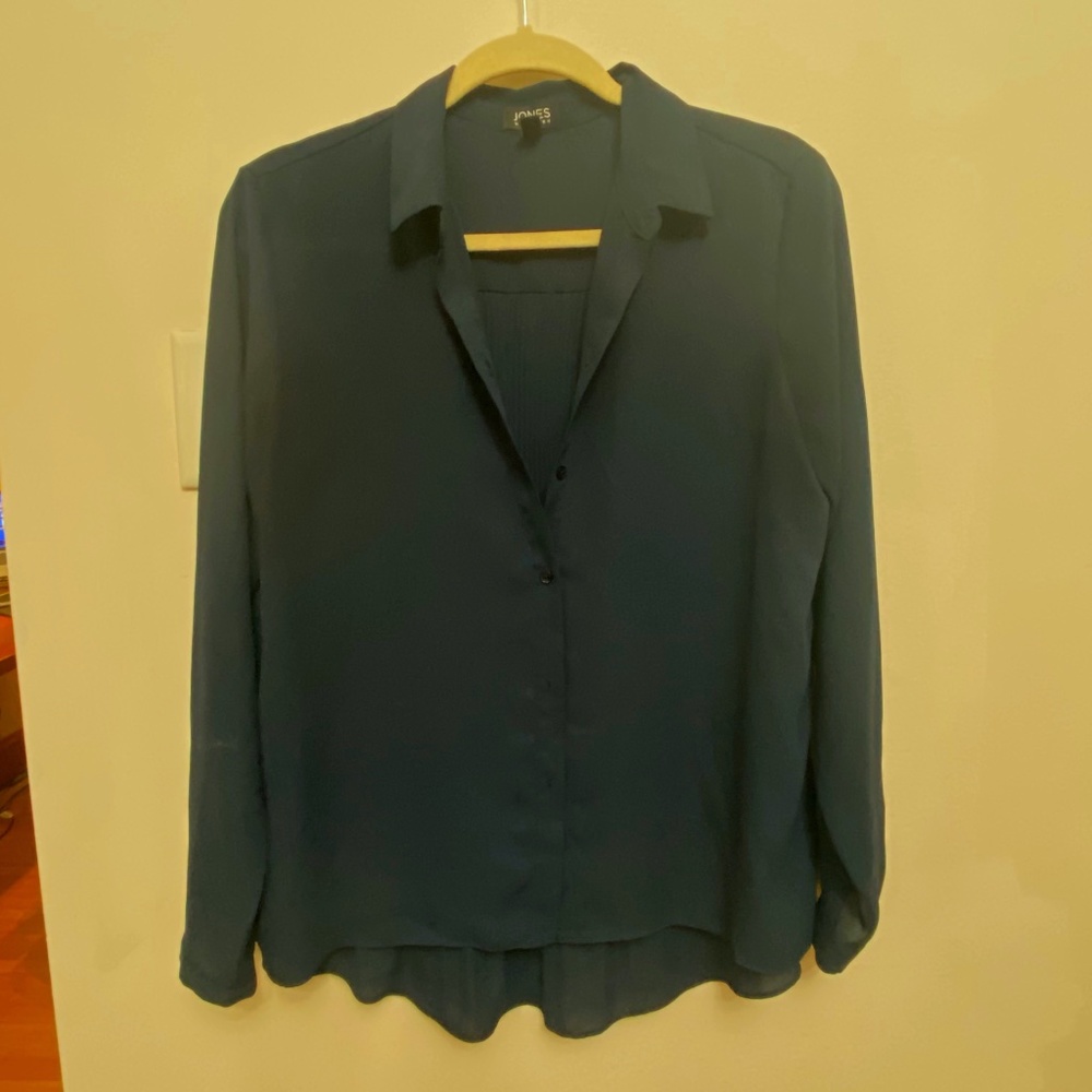 Jones New York Navy Blue Blouse